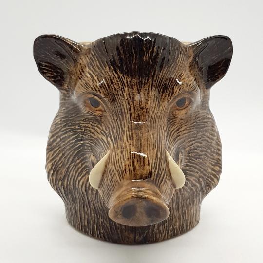 Wild Boar Pencil Pot fine pottery Quail ceramics. UK