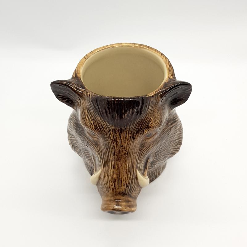 Wild Boar Pencil Pot fine pottery Quail ceramics. UK