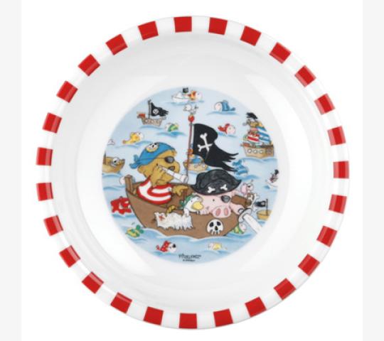 Pitzelpatz & Wickelwutz Tableware f. kids. soup plate china/porcelain. Seltmann-Weiden. in giftbox