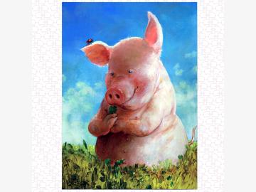 Postcard. Many Pig! R. Hurzlmeier. Pig