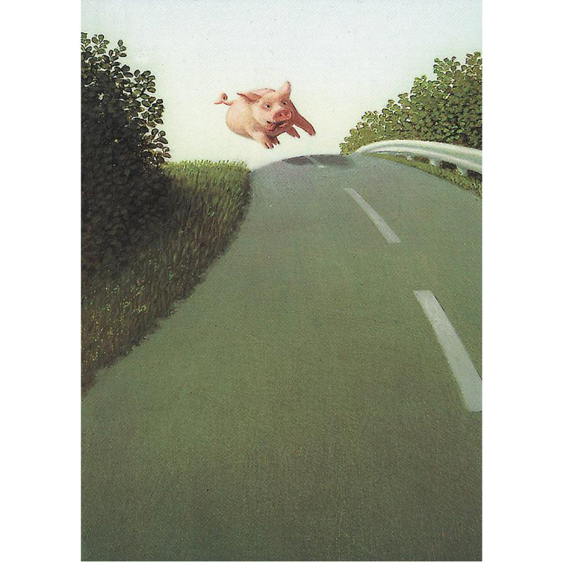 Postcard Freeway-pig Michael Sowa