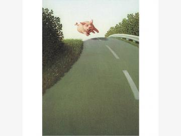 Postcard Freeway-pig Michael Sowa