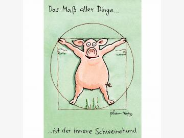 Postcard. Das Maß aller Dinge!  J. Mayr  Pig