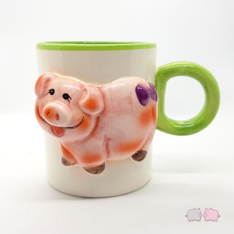 Tasse Schweine . Porzellan gebraucht