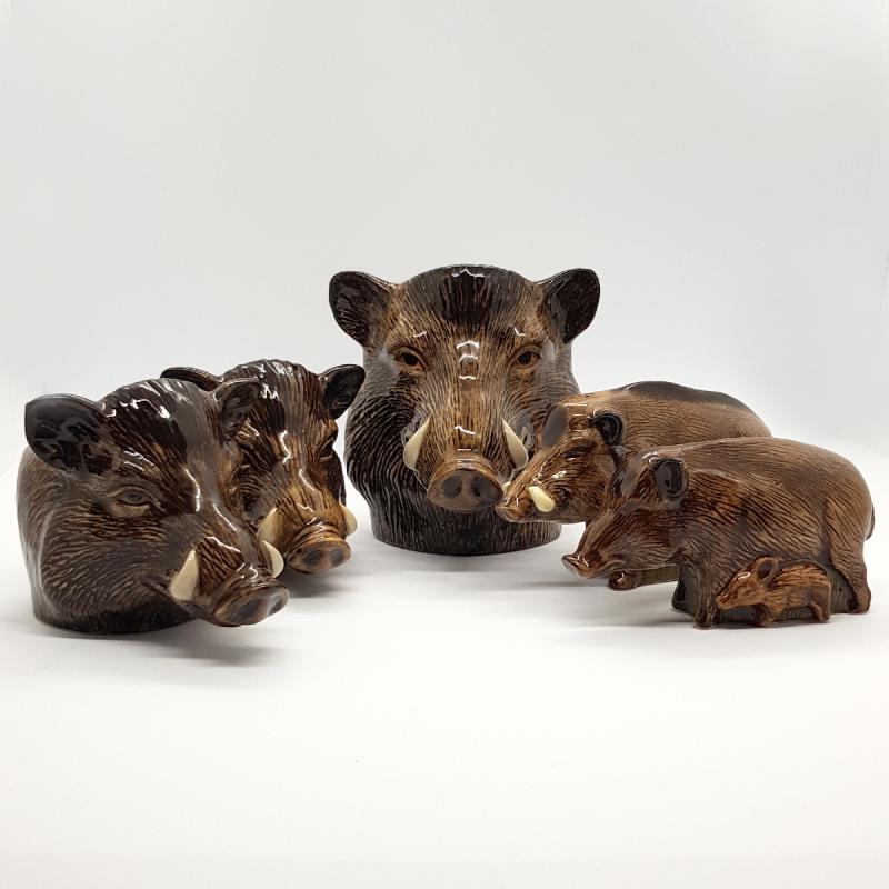 Salz- & Pfefferstreuer-Set Wildschweine feine Keramik Quail GB