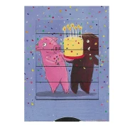 Sliding card Birthday Cake Pig