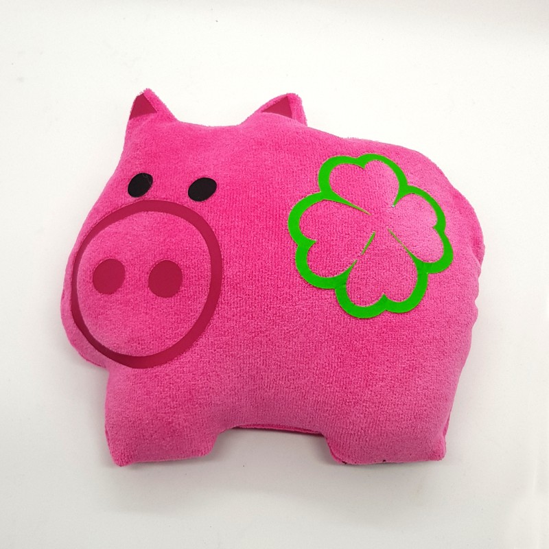 Plush pig with Lucky Clover 18x16cm Mini pillow