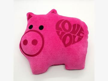 Plush pig Heart LOVE YOU 18x16cm Mini pillow