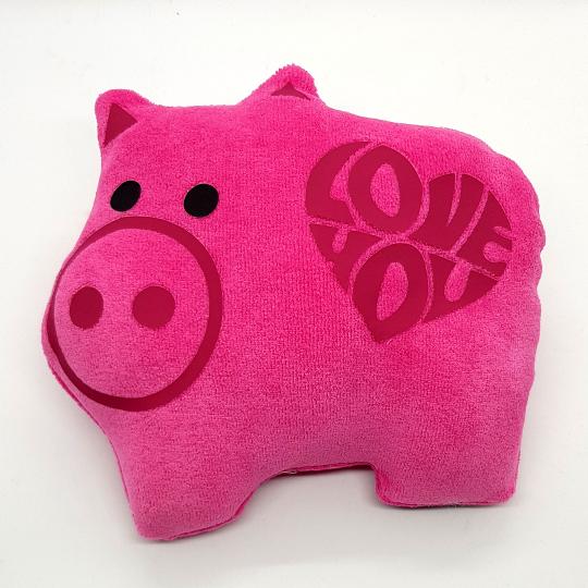 Plush pig Heart LOVE YOU 18x16cm Mini pillow